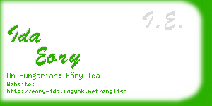 ida eory business card